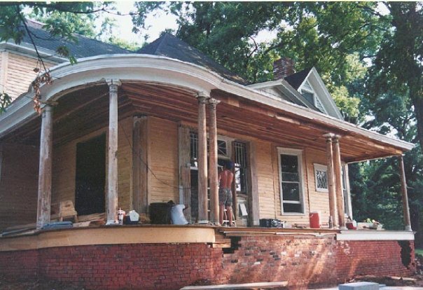 Front Porch being restored