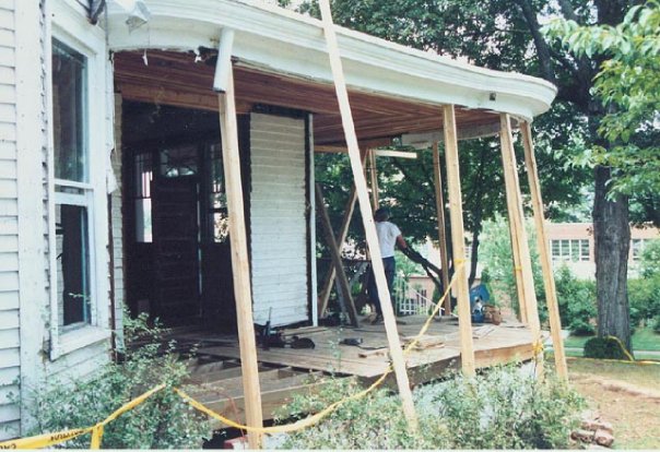 Porch Being Restored