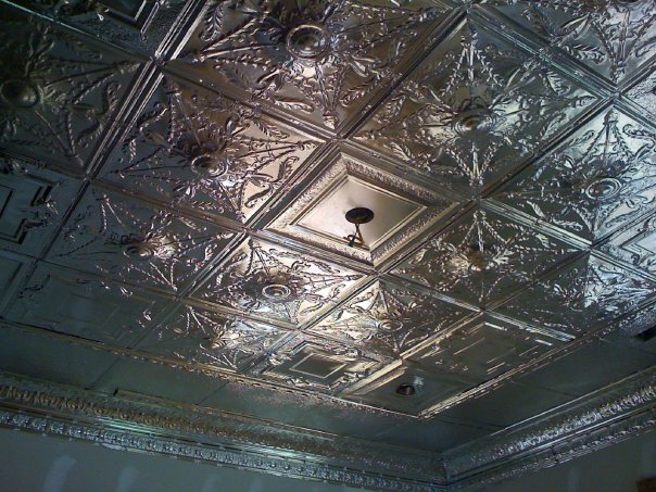 Tin Ceiling before paint